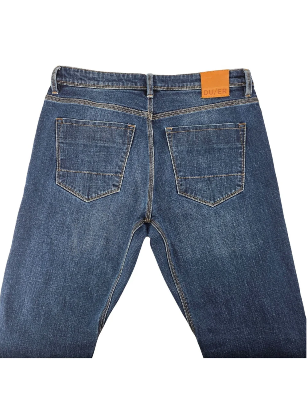 DU/ER L2X Straight Leg Jeans Mens 34x30 Dark Wash Performance Stretch Coolmax